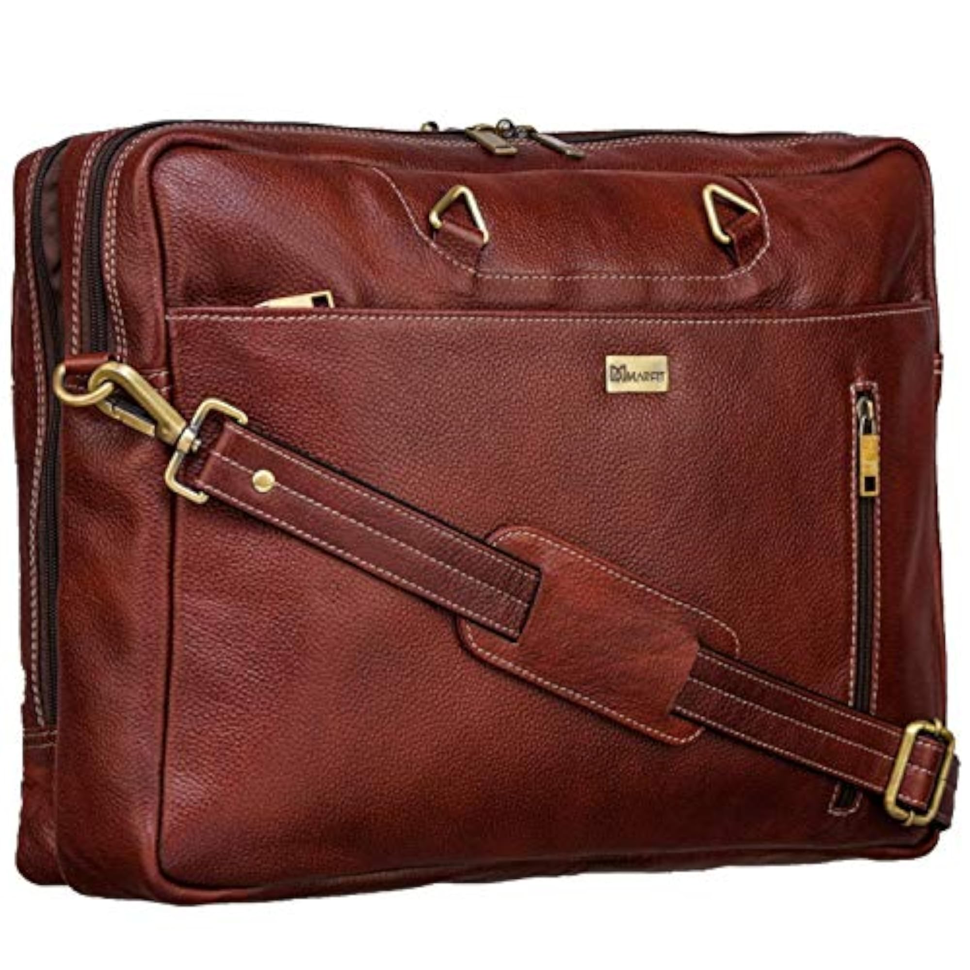 Women's Genuine Leather Messenger Bag in Brown